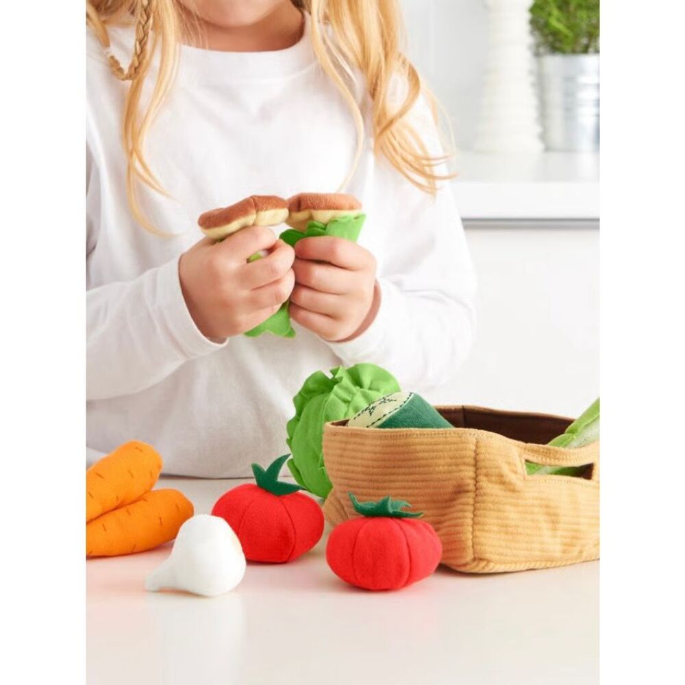 NEW IKEA Duktig Vegetable Basket Plush Play Toys NIP